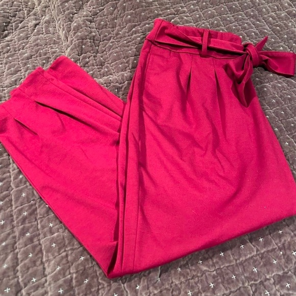 Nine West tie front dress joggers Raspberry sz XL - Picture 3 of 4